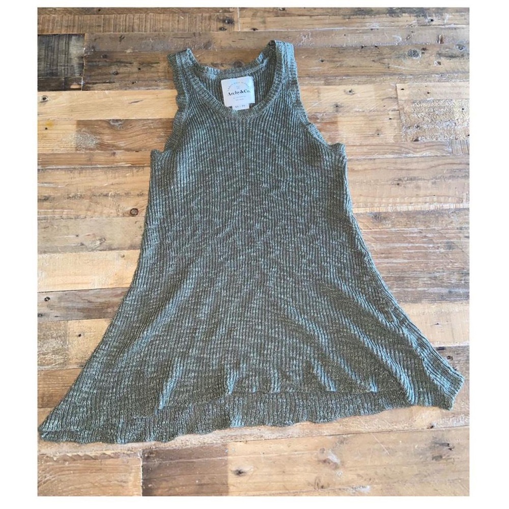 army green knit tank top